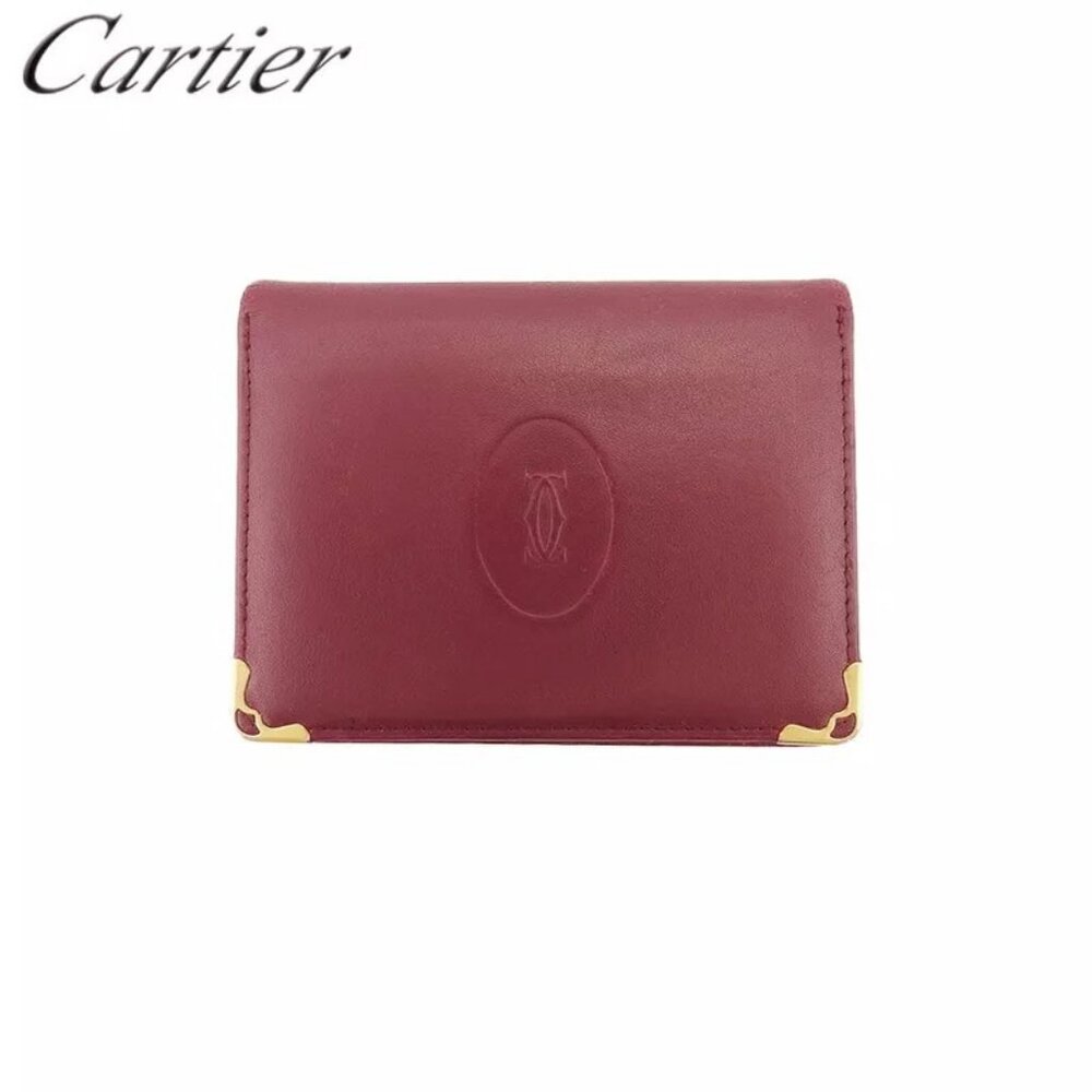Cartier Passport Mastline Bordeaux Leather Authentic Used